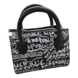 Mini leather digital print tote bag - Image 3